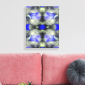 Toile Fleur Gentienne Bleue Multipliée Nature Abstraite (Insitu(Salon))