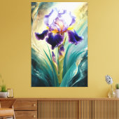 Toile *~* Fleur Iris Fleur Artsy Iris Peinture AP84 (Insitu(Salon))