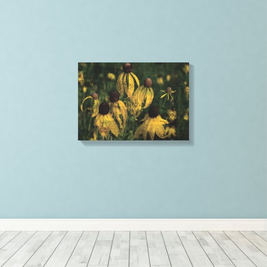 Toile Fleur jaune (Insitu (Plancher de Bois))