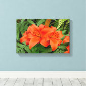 Toile Fleur Lily - orange iridescente (Matt 28-30) (Insitu (Plancher de Bois))