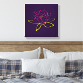 Toile Fleur Lotus / Illustration de la couche d'eau (Insitu(Chambre))