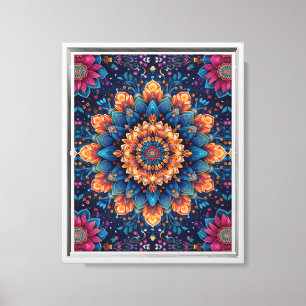 Toile Fleur Mandala Style d'Art Numérique-23907