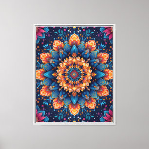 Toile Fleur Mandala Style d'Art Numérique-23907