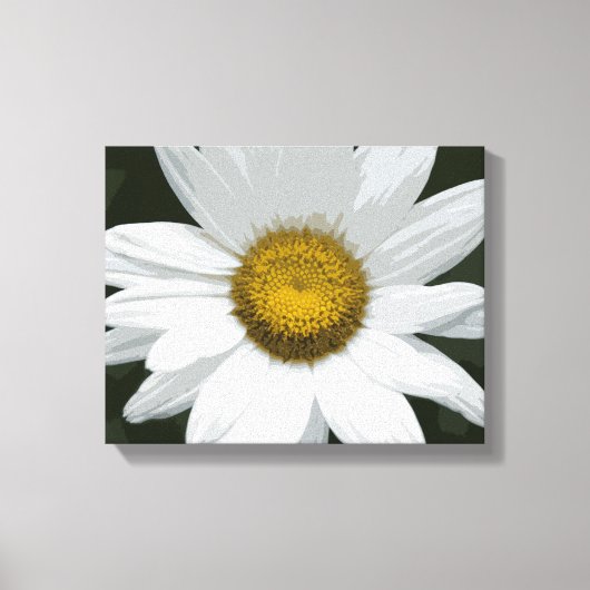 Toile Fleur marguerite blanche et jaune (Recto)