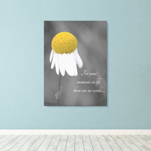 Toile Fleur marguerite jaune (Insitu (Plancher de Bois))