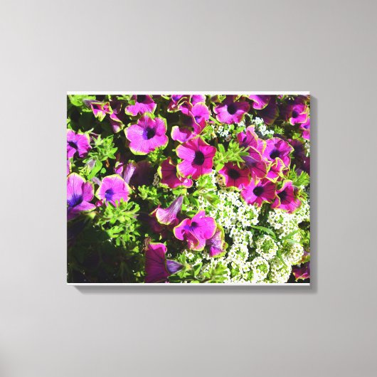 Toile Fleur mauve et blanche (Recto)