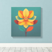 Toile Fleur mood (Insitu (Plancher de Bois))