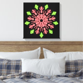 Toile Fleur néon rouge et verte (Insitu(Chambre))