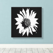Toile Fleur Noir/Blanc (Insitu (Plancher de Bois))