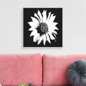 Toile Fleur Noir/Blanc (Insitu(Salon))