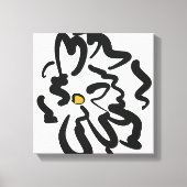 Toile Fleur noire et blanche Abstraite moderne (Recto)