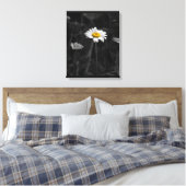 Toile Fleur noire et blanche de marguerite jaune (Insitu(Chambre))
