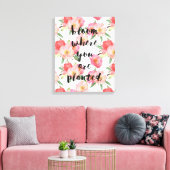 Toile Fleur Où Vous Avez Planté Aquarelle Rose Floral (Insitu(Salon))