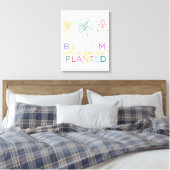 Toile Fleur Où Vous Êtes Plantée Motivation (Insitu(Chambre))