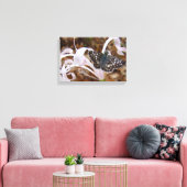 Toile Fleur papillon et rose (Insitu(Salon))