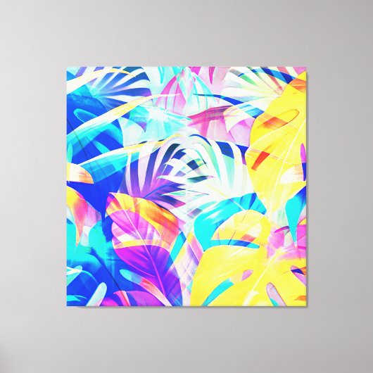 Toile Fleur pastel couleur abstrait moderne (Recto)