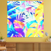 Toile Fleur pastel couleur abstrait moderne (Insitu(Salon))