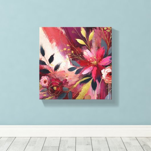 Toile Fleur radieuse (Insitu (Plancher de Bois))