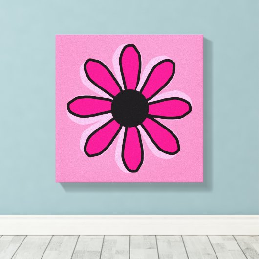 Toile Fleur rose (Insitu (Plancher de Bois))