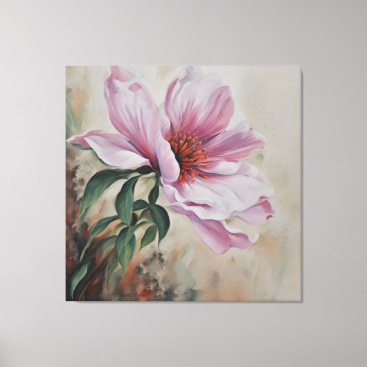 Toile Fleur rose (Recto)