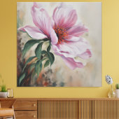 Toile Fleur rose (Insitu(Salon))