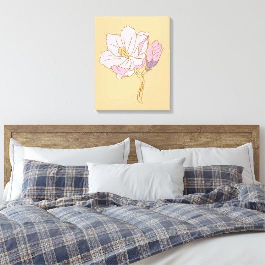 Toile Fleur rose (Insitu(Chambre))