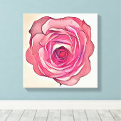 Toile Fleur rose (Insitu (Plancher de Bois))