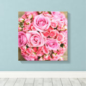 Toile Fleur Rose Bouquet (Insitu (Plancher de Bois))