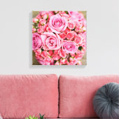 Toile Fleur Rose Bouquet (Insitu(Salon))