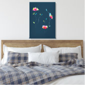 Toile Fleur rose japonaise abstraite simple et moderne (Insitu(Chambre))