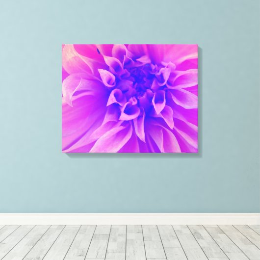 Toile Fleur rose Macro (Insitu (Plancher de Bois))