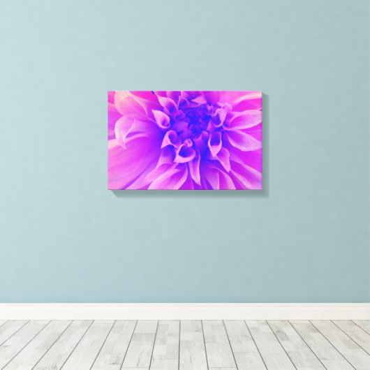 Toile Fleur rose Macro (Insitu (Plancher de Bois))