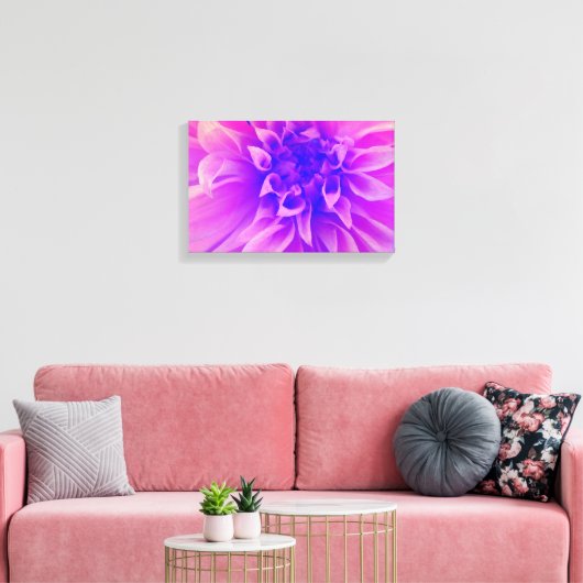 Toile Fleur rose Macro (Insitu(Salon))