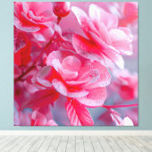 Toile Fleur rose pâle Raindrop (Insitu (Plancher de Bois))