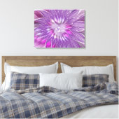 Toile Fleur Rose Violet Passion Abstrait Art Fractal (Insitu(Chambre))