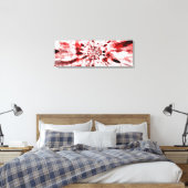 Toile Fleur rouge et blanche Abstraite (Insitu(Chambre))