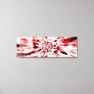 Toile Fleur rouge et blanche abstraite