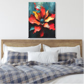 Toile Fleur rouge frappante en Abstrait (Insitu(Chambre))