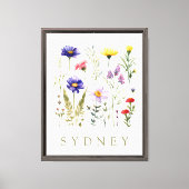 Toile Fleur sauvage Boho moderne (Recto)