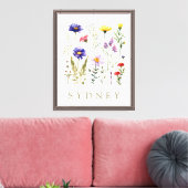Toile Fleur sauvage Boho moderne (Insitu(Salon))