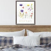 Toile Fleur sauvage Boho moderne (Insitu(Chambre))