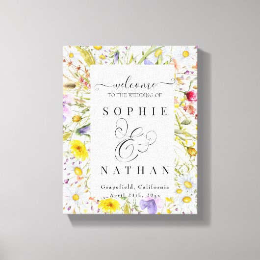 Toile Fleur sauvage d'été de printemps Beige Boho Affich (Recto)