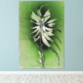 Toile Fleur sereine sur vert (Insitu (Plancher de Bois))