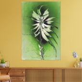 Toile Fleur sereine sur vert (Insitu(Salon))