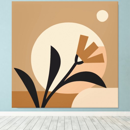 Toile Fleur Sun Boho (Insitu (Plancher de Bois))