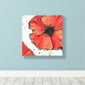 Toile Fleur sur un Arrière - plan blanc (Insitu (Plancher de Bois))