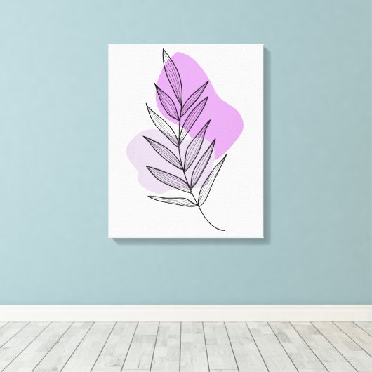 Toile Fleur violette de Boho (Insitu (Plancher de Bois))