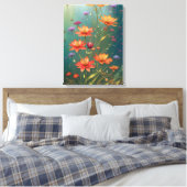 Toile Fleurie Abstraite (Insitu(Chambre))