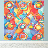 Toile Fleurs Abstraites (Insitu (Plancher de Bois))