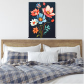 Toile Fleurs Abstraites (Insitu(Chambre))